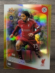 2025-26 Topps Chrome UEFA UCC Rio Ngumoha SSP Liverpool FC Radiating Rookies for sale on Ebay