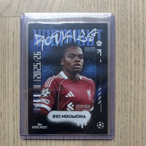 Rio Ngumoha Numbered 98/99 Topps Liverpool FC Knockout Rookie Card 2025/26 for sale on Ebay