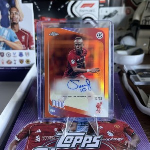 Topps Chrome UCC 2025 / 26 Sadio Mane Auto /25 Orange Liverpool for sale on Ebay