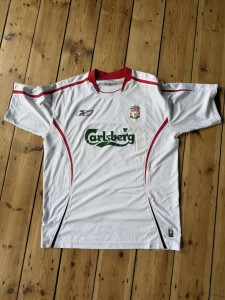 2003/04 Liverpool Away Shirt Luis Garcia Football Jersey Retro Reebok Size L for sale on Ebay