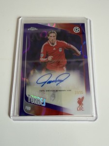 Topps UCC Chrome 2025-26 Fernando Torres Autograph /75 Liverpool Legend for sale on Ebay