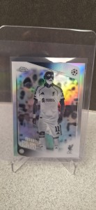 Topps UCC Chrome Mohamed Salah Negative Refractor Liverpool FC for sale on Ebay