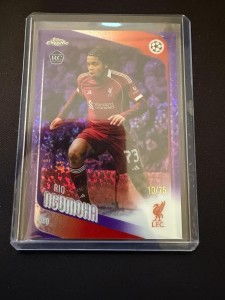 Topps Chrome UCC 25/26 Rio Ngumoha Rookie Liverpool FC /75 for sale on Ebay