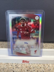 Hugo Ekitike Auto Base Topps UCC Flagship Liverpool 2025/26 for sale on Ebay