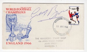 1966 WORLD CUP ILLUSTRATED FIRST DAY COVER HANDSIGNED GERRY BYRNE LIVERPOOL FC for sale on Ebay