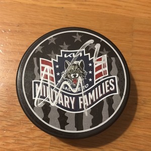 Carolina Hurricanes Mystery Puck Dominik Badinka Chicago Wolves Military Night for sale on Ebay