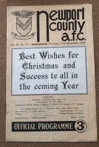 NEWPORT COUNTY v SOUTHAMPTON 25/12/58 for sale on Ebay