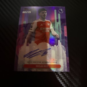 Arsenal Declan Rice Autographed 065/125 Topps Finest. for sale on Ebay