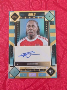 Topps Gold Eberechi Eze Auto 96/99 Arsenal for sale on Ebay