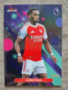 Topps Finest 2026Pre League Jurriën Timber 9/20 Arsenal FC for sale on Ebay