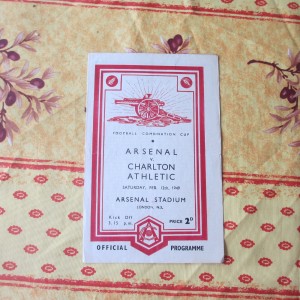 Arsenal Res v Charlton Res Combination Cup 1948/9 for sale on Ebay