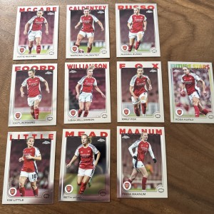 Topps Chrome UWCL  2024-25 - Arsenal - Team Bundle inc Russo, Caldenty, McCabe for sale on Ebay