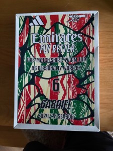 match worn 'Gabriel' Arsenal football shirt for sale on Ebay