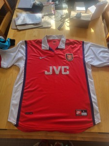 Arsenal home shirt 1998-1999 JVC for sale on Ebay