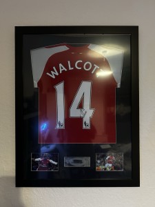 signed Arsenal Theo Walcott Framed Shirt With COA for sale on Ebay