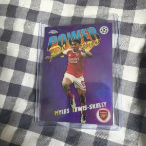 Topps Chrome UCC 2026 Insert - Myles Lewis-Skelly Arsenal - Power Players /75 for sale on Ebay