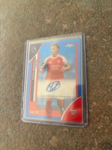 Topps Chrome Premier League 2026 Martin Odegaard Auto 146/150 Arsenal FC for sale on Ebay