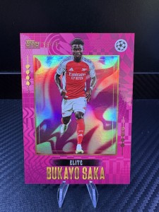 Topps UCC Gold 2024-25 bukayo Saka /75 elite arsenal  for sale on Ebay