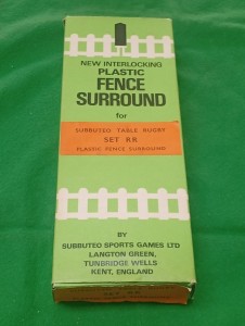 Subbuteo Rugby Fence Complete Original Orange Set RR Labels Attached. for sale on Ebay