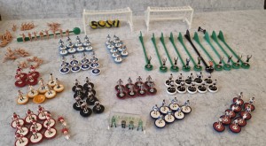 Subbutteo Spares Repairs 11 Different Teams Bench Goals Footballs&Unpainted Fans for sale on Ebay