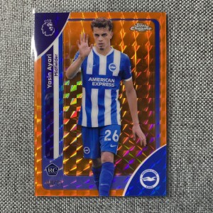 2026 Topps Chrome EPL Yasin Ayari RC - Orange Geo 8/25 - Brighton for sale on Ebay