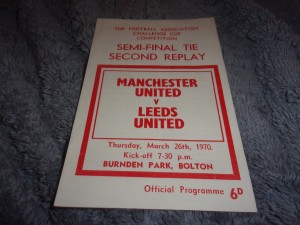 MANCHESTER UTD V LEEDS UTD FA CUP SEMI FINAL 2ND REPLAY 1970 for sale on Ebay
