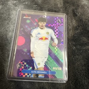 Topps PL Chrome Finest 2026 - Alfie Cresswell RC 011/150 Leeds - Checkerboard for sale on Ebay