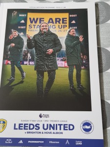 Leeds United v Brighton official programme and Teamsheet 17.5.26 for sale on Ebay