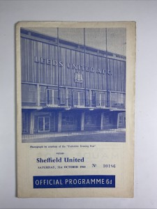 Leeds United v Sheffield United;  31st October 1964 for sale on Ebay
