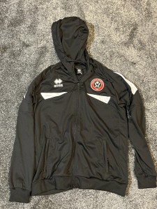 Errea Sheffield United, Training Hoodie, Mens Medium, Black, Good Condition for sale on Ebay