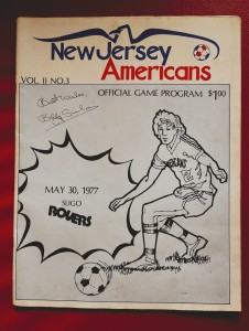SIGNED NEW JERSEY AMERICANS v SLIGO ROVERS, 1977, FOOTBALL PROGRAMME. IRELAND. for sale on Ebay