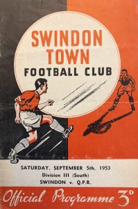 Swindon Town v Queens Park Rangers Div 3 (S) 1953/54 for sale on Ebay