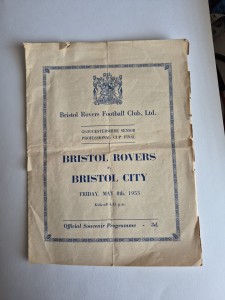 Bristol Rovers V Bristol City 8/5/1953 Gloucestershire Senior Cup Final for sale on Ebay