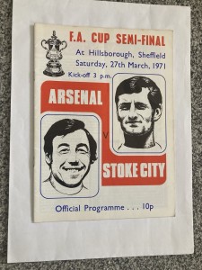 Arsenal v Stoke  FA Cup Semi- Final 1971 Programme. for sale on Ebay