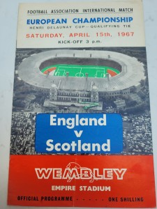 England V Scotland 15.4. 1967 - England 1st defeat after World Cup for sale on Ebay