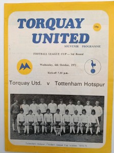 Torquay V Tottenham League Cup 3rd End Programme Played Weds 6th October 1971 for sale on Ebay