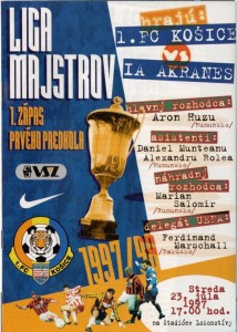 1. FC KOSICE v IA AKRANES 1997-98 Champions League for sale on Ebay