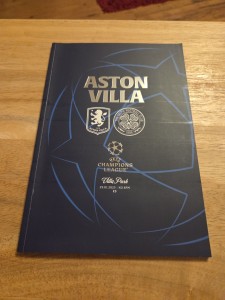 ASTON VILLA V CELTIC- 29/01/25- CHAMPIONS LEAGUE OFFICIAL PROGRAMME for sale on Ebay