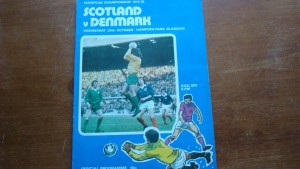 SCOTLAND v DENMARK OCTOBER 1975 for sale on Ebay