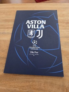 ASTON VILLA V JUVENTUS- 27/11/24- CHAMPIONS LEAGUE- OFFICIAL PROGRAMME for sale on Ebay