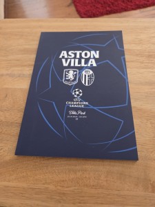 ASTON VILLA V  BOLOGNA- 22/10/24- CJAMPIONS LEAGUE- OFFICIAL PROGRAMME for sale on Ebay