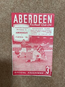 Aberdeen Football Club program from 1949 for sale on Ebay