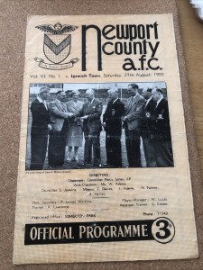 NEWPORT COUNTY v IPSWICH TOWN 27/8/55 for sale on Ebay