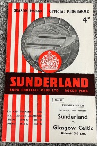 Sunderland v Glasgow Celtic (Friendly) 1959/60 for sale on Ebay