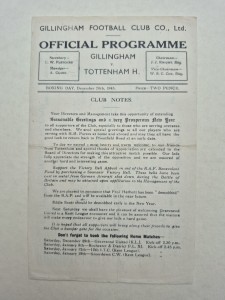 1945-46 Gillingham V Tottenham Hotspur - 26th December - Friendly Match  for sale on Ebay