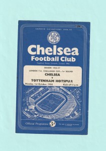 1956/57 LONDON CHALLENGE CUP : CHELSEA v TOTTENHAM HOTSPUR ON 1ST OCTOBER 1956 for sale on Ebay