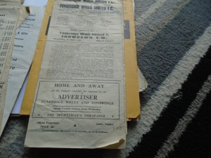 TUNBRIDGE WELLS UNITED V SNOWDOWN C.W. 1956-7 KENT LEAGUE (PLEASE SEE DETAILS ) for sale on Ebay