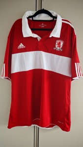 Rare Middlesbrough FC Home Shirt 2010/2011 | Adidas White Band | Size 2XL or XXL for sale on Ebay