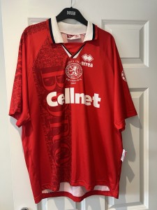 Middlesbrough FC Football Shirt 1996-97 Home Shirt Cup Final Large Juninho #10 for sale on Ebay