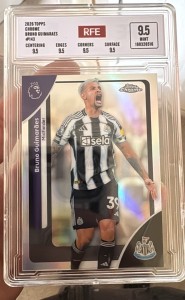 Topps Chrome Newcastle Bruno Guimares  Graded 9.5 for sale on Ebay
